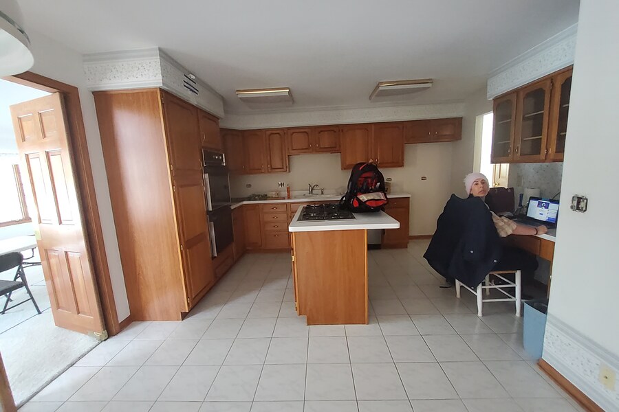 Before: 1990s cherry kitchen
