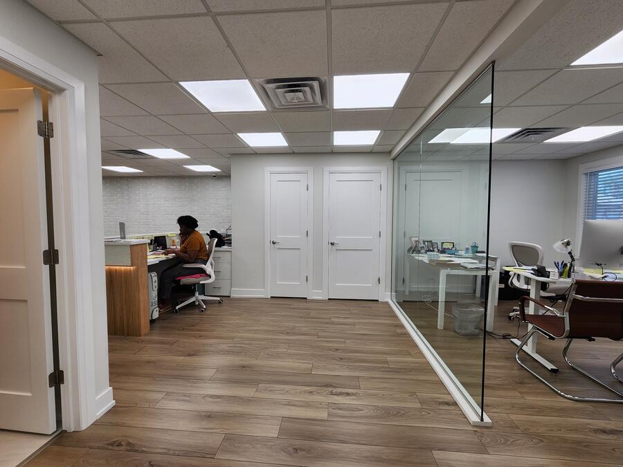 Glass-walled private office at Sable Law Office